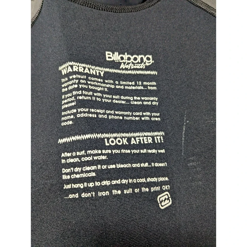 Billabong FOIL 2X2 Superflex SF 50‎ DM Men Medium Black Wetsuit